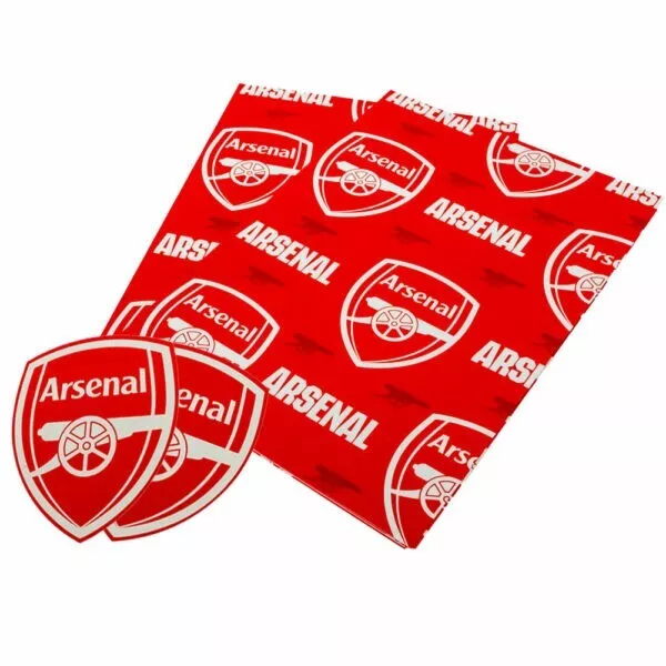 ARSENAL FC TEXT Gift Wrap £1.65 - PicClick UK