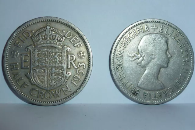 Queen Elizabeth II Half Crown coins - choose your year - 1953 to 1967