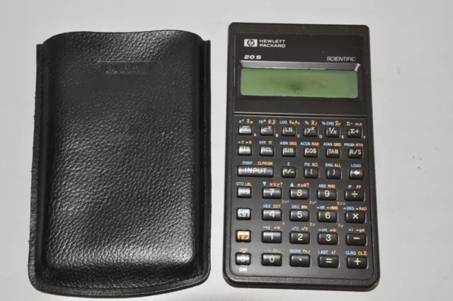 HP-20S Hewlett Packard Scientific Calculator W/ Case (Screen Defect)