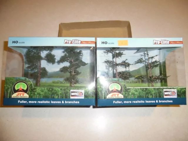 2 JTT Scenery HO Pro-Elite  Pine Tree 2 Packs