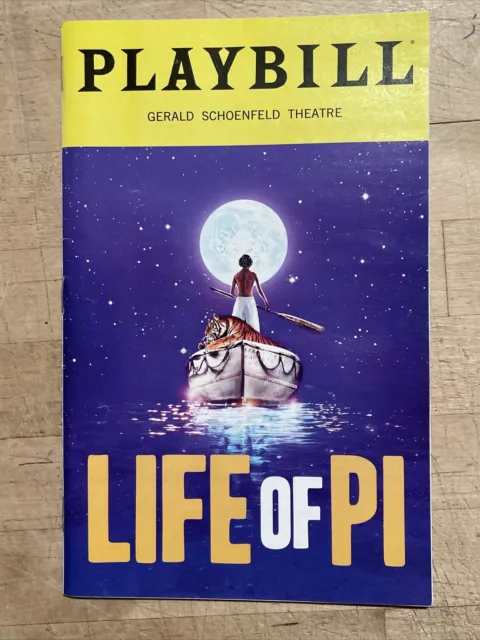 LIFE OF PI Apr 2023 Broadway Playbill! CELIA MEI RUBIN Jon Hoche SALMA QARNAIN+!