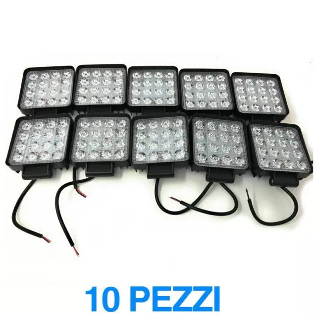 10X 48W Vatios LED Luz Faro 12V Lámpara de Trabajo Foco Coche Barco Camión