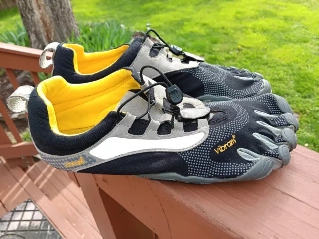 Mens Vibram Five Fingers Bikila Black Gray Barefoot Shoes M358 Sz 44- 10.5-11