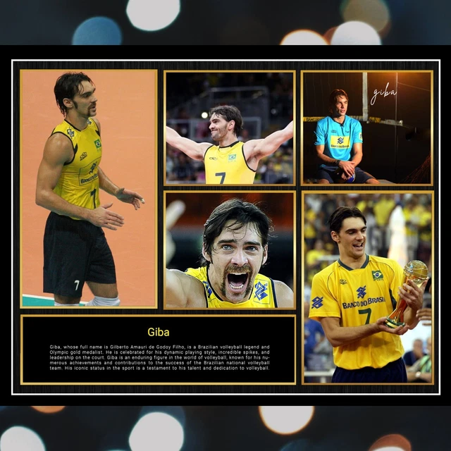 Giba, volleyball player,Limited Edition,Sport Memorabilia Frame