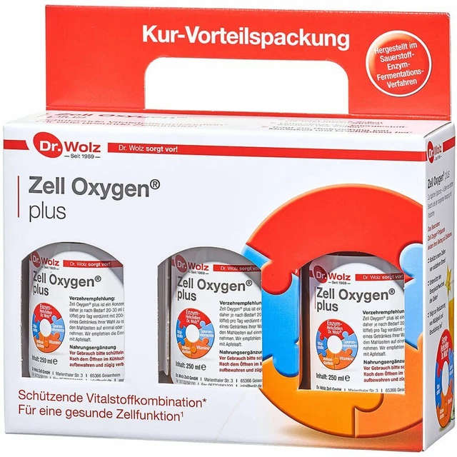Cellule Oxygène Formule Dr. Wolz - 10 Ampoules De 28 Ml (280 Ml Total) - PZN 00275659 - Fabriqué En Allemagne
