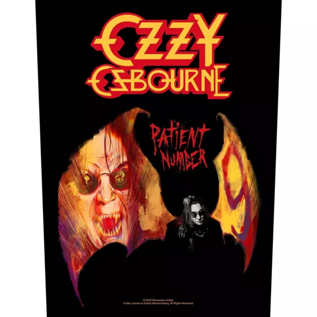 OZZY OSBOURNE Back Patch: PATIENT No. 9: number album Black Sabbath Official