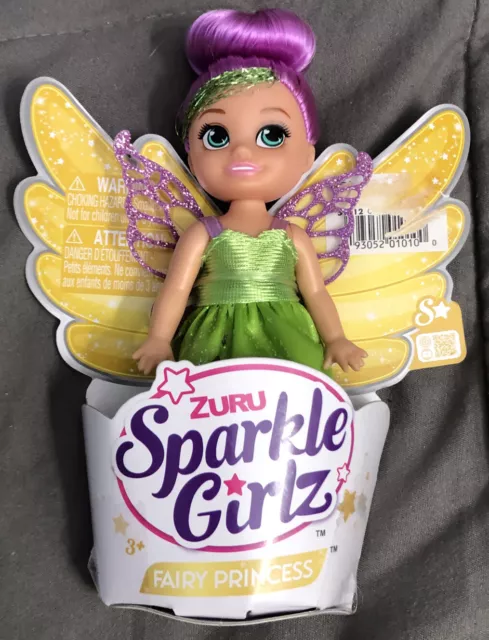 Muñeca PELO PÚRPURA Zuru Sparkle Girlz Fairy Cupcake 4,5 pulgadas Mini Muñeca 10011 Niña