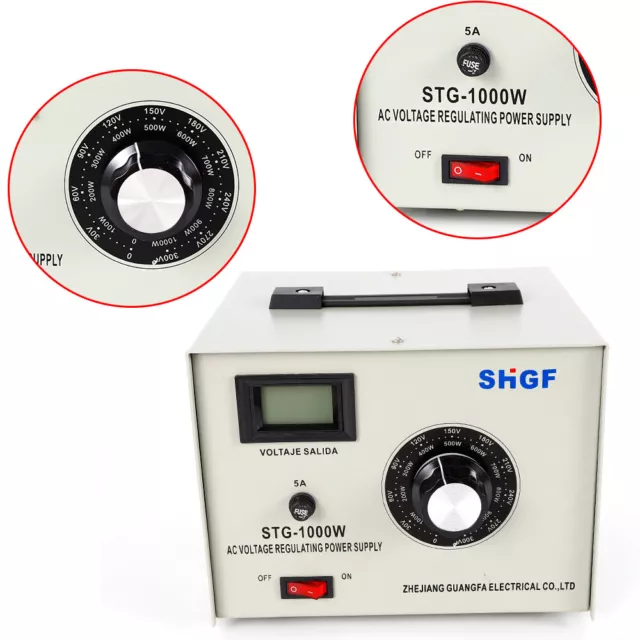 NEW Voltage Regulator Single Phase Variac Variable Transformer 0-300V STG-1000W
