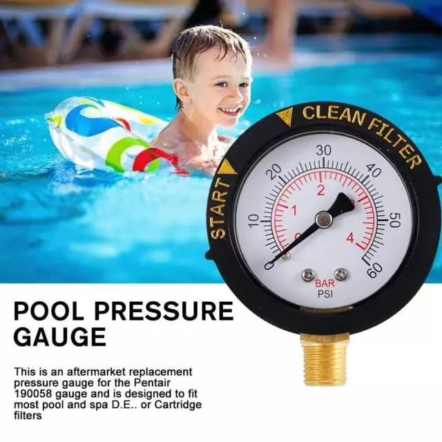 Pool Filter Pressure Gauge Replacement For Hayward Pentair K5Y2