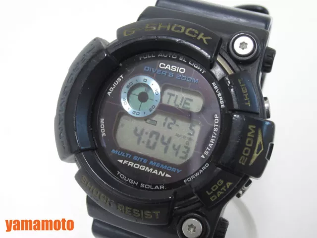 Casio Frogman Triple Crown Men'S Watch Solar Black Navy Gw-200Tc Used