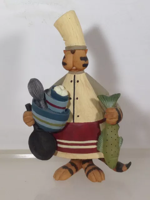 Williraye Studio IRON CAT Chef Cat Figurine 5-3/8”