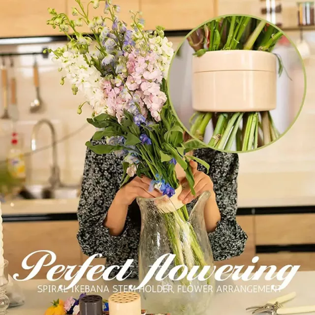 Spiral Stem Holder For Vase Flower Arrangement, Spiral Ikebana Stem Holder
