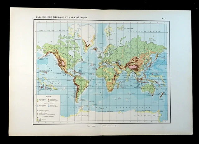 Carte Physique Du Monde Poster Carte Du Monde Physique FR.PIXERS.CH
