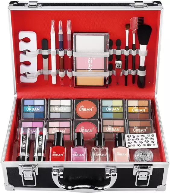 76 Pieza Maquillaje Caja Set Regalo Manicura Francesa Cosmético Divino Belleza