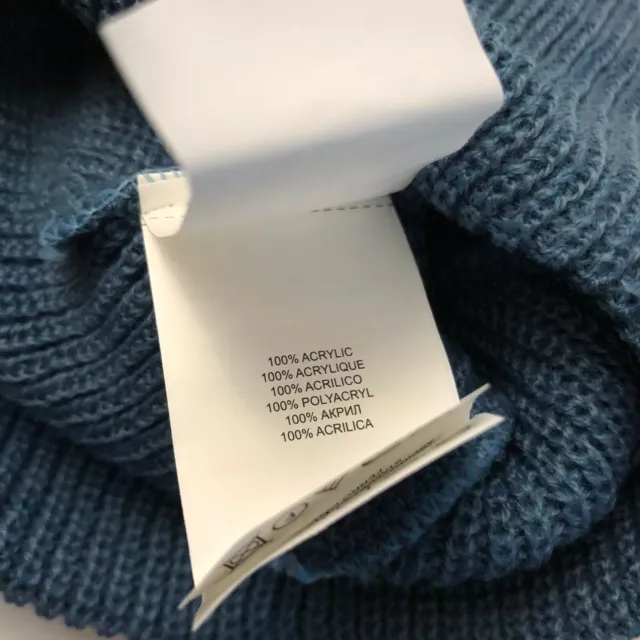 thirtytwo Basixx Beanie Hat Knitted Cuffed Blue Unisex One Size 3