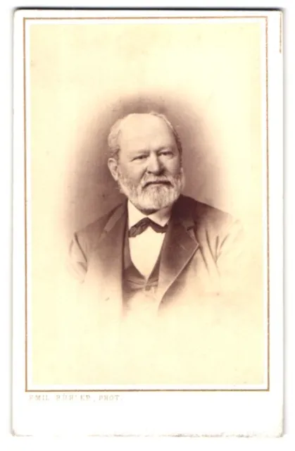 Fotografie Emil Bühler, Mannheim, B.7.N.1. Ludwigs-Str. 34, Portrait älterer He