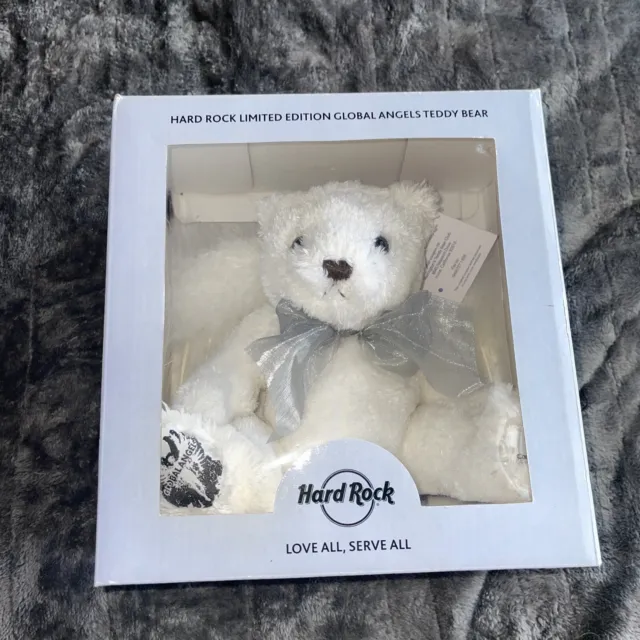Hard Rock Cafe 2007 GLOBAL ANGELS White Teddy Bear with Wings in Box