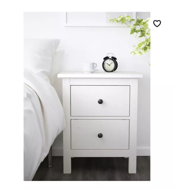 2 X IKEA Hemnes Bedside Tables With Drawers. A Matching Pair