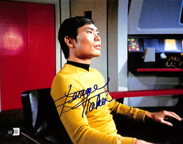 George Takei Sulu Star Trek Signed 11x14 Photo BAS (Grad Collection)