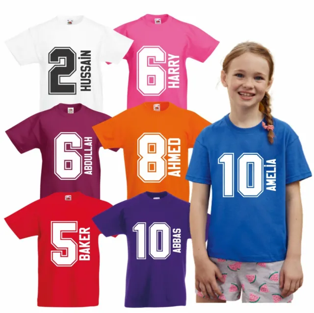 T-shirt personalizzate stampate nome ed età regali di compleanno estate casual maglietta
