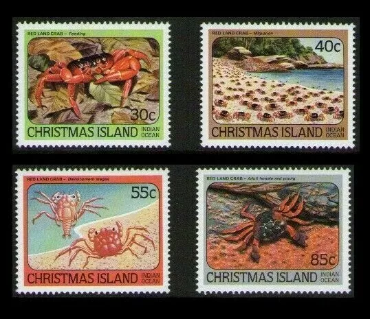 Mint 1984 Christmas Island Red Land Crab Series Stamp Set