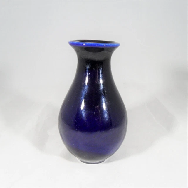 Scarce Antique Fred Locke Porcelain Vase Cobalt Blue Glaze Insulator Maker Rare