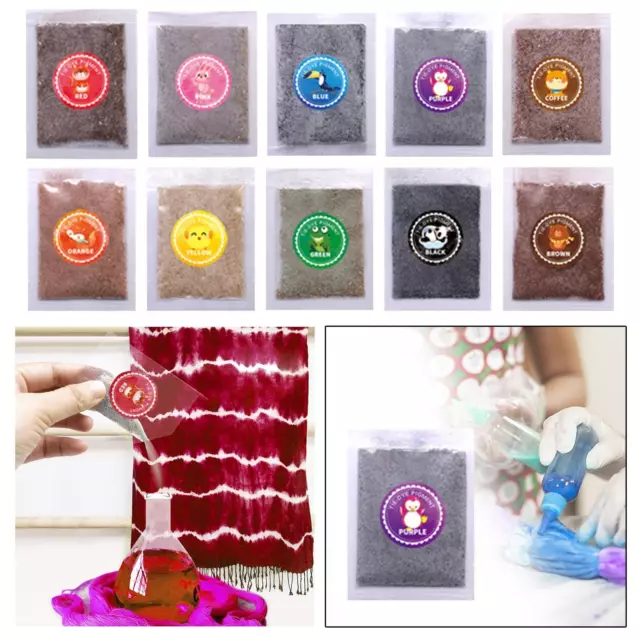 Tie Dye Powder, Fabric Dye Packets 10g, Tie Dye Refill Powder Packets Color