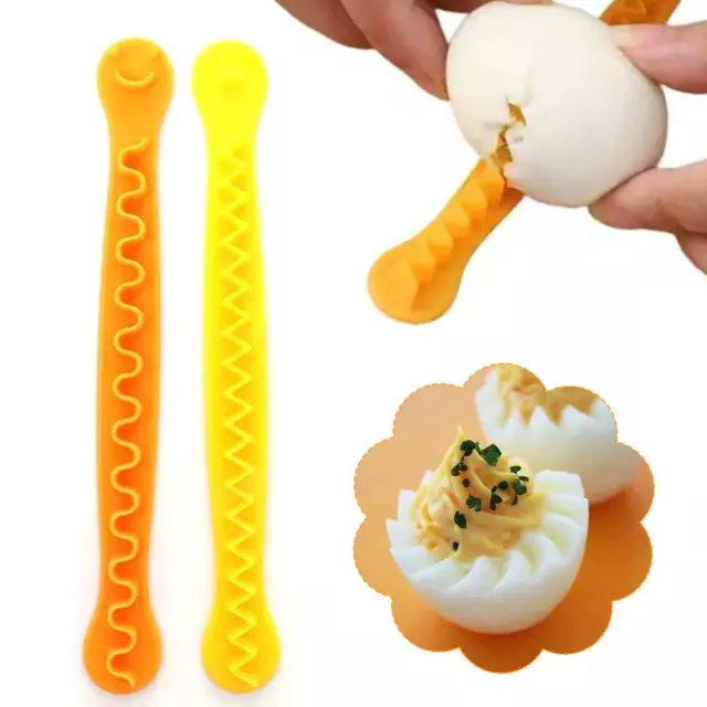 2X Fancy Cut Egg Cooked Eggs Cutter Lace Egg Slicer Egg Cutter LaceWire P3X5