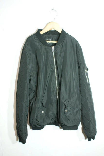 New Look Girls Zip Bomber Jacket -Black- Age 14-15 Years (Na90)