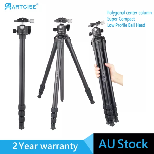 ARTCISE 65" Camera Tripod for DSLR Compact Aluminum W/ 360 Degree Ball Head