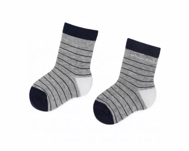 Hugo Boss Baby's J00Z01 Boys Two Pair Pack Socks Grey White 2