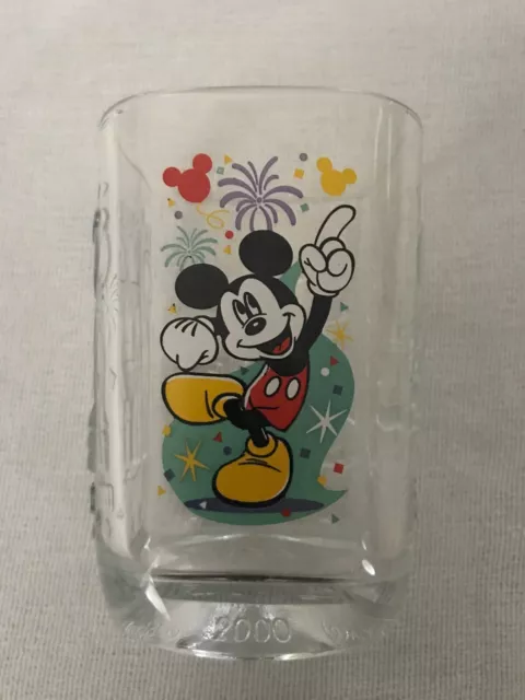 McDonald's Walt Disney "World Celebration 2000" Glass Mickey Mouse Magic Kingdom