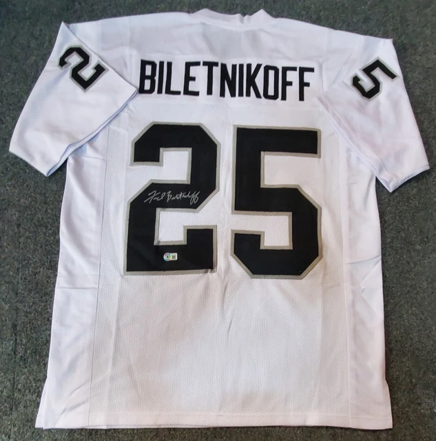 Oakland Raiders Fred Biletnikoff Autographed Signed Jersey Beckett Holo Oakland Raiders Fred Biletnikoff Autographed Signed Jersey Beckett Holo
