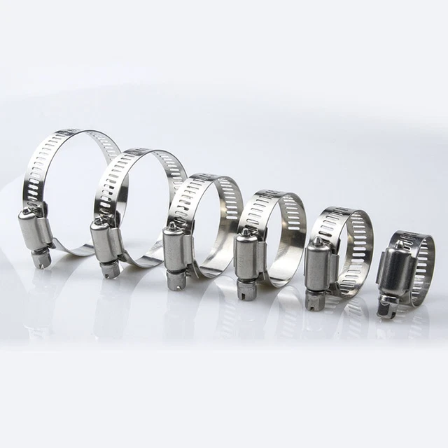 Hose Clamps / Clips 304 Stainless Steel for Air, Water, Fuel, Gas Various Size