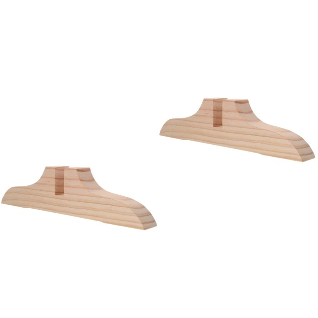 2 PCS Screen Partition Clips Panel Base Wooden Room Divider Stand Office