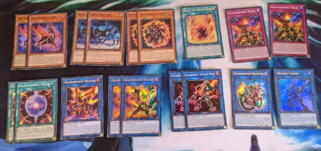 YuGiOh! 18 Card Salamangreat Deck Core Gazelle Bufferlo Sunlight Spinny Circle