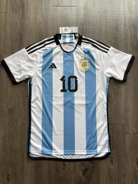 Adidas Argentina Jersey World Cup 2022 Home Messi #10 Official Name Set HF2158