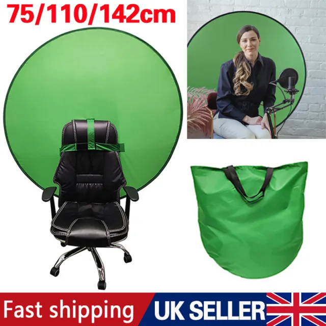 142CM Green Screen Backdrop Pop-up Chair Round Background Protable Photography C