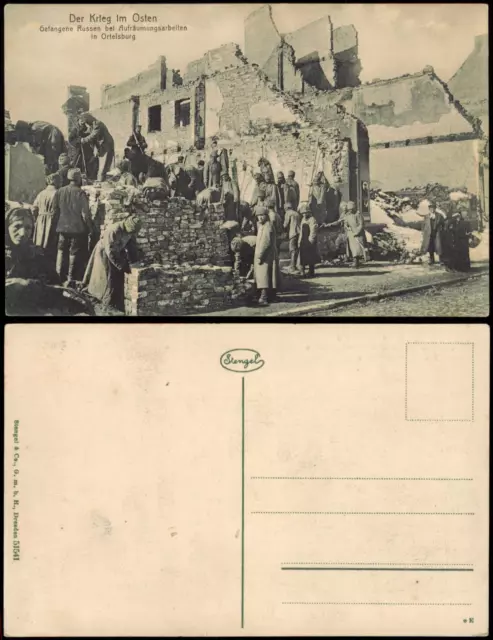 Ortelsburg Ostpreußen Szczytno 1.WK Ostfront Gefangene Russen   Ortelsburg 1915