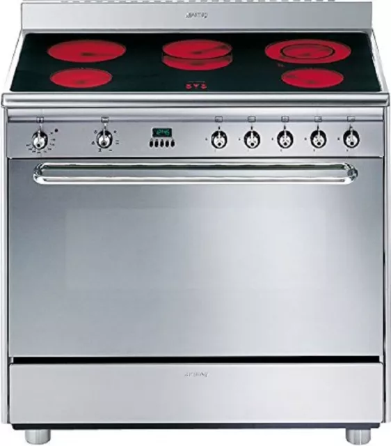 SMEG Elektro Standherd Glaskeramik Concert 115L 90cm Edelstahl SCD90CMX9 B-WARE