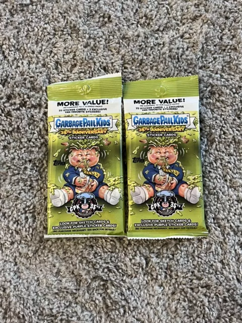 Topps Garbage Pail Kids GPK 35th Anniversary Sealed Value Fat Pack~Lot of 2