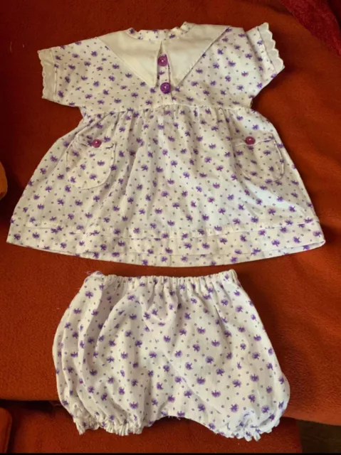 Kleid m Hose 2 Teiler für Käthe Kruse Puppe DU MEIN, Baby