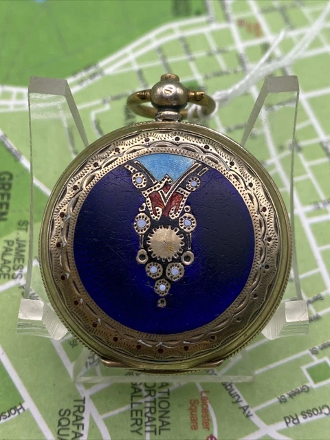 Montre De Poche Ancienne Zenith Billodes En Argent - Émail D'Istanbul - Marché Ottoman - Collection