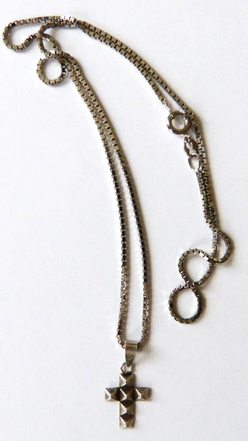 Pendentif Croix En Argent Massif Et Strass - Style 20e Siècle - Occasion - France