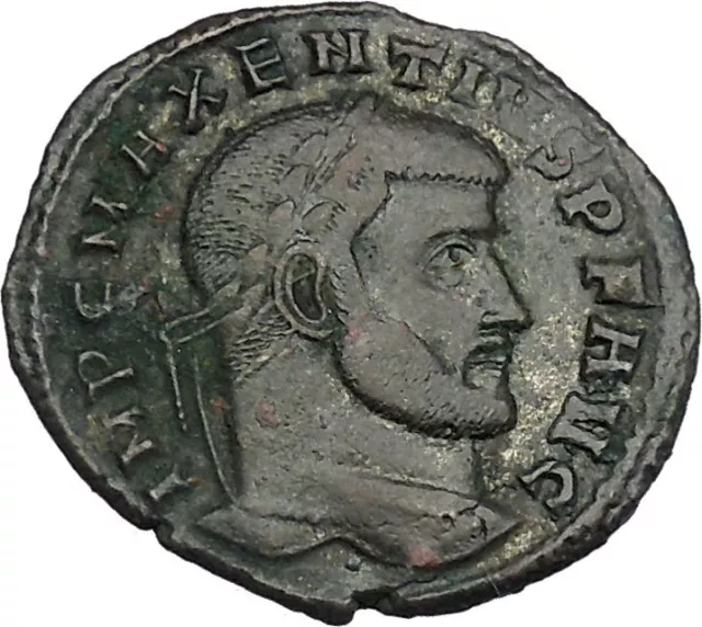 Maxentius Constantine the Great Enemy Ancient  Coin Temple of Roma i46459 2