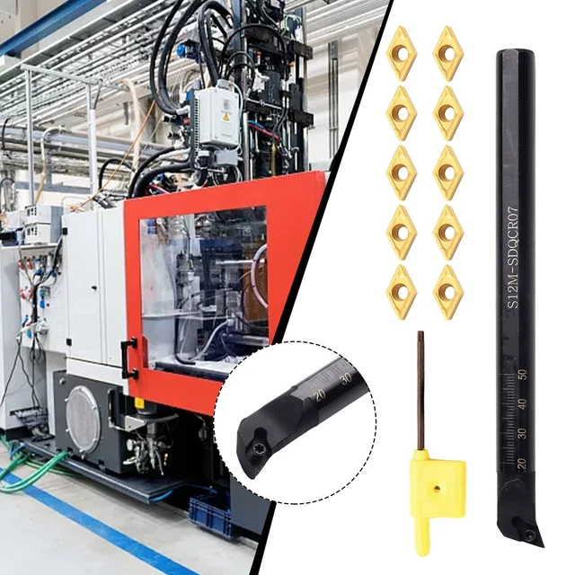 10 Pezzi Placche Di Taglio Reversibili CCGT 09 T3 04 - Per Lavorazione Alluminio, Rotazione, Alta Precisione