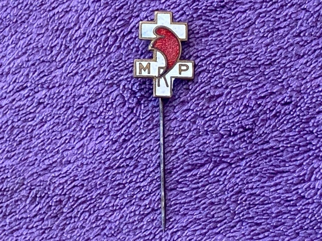 INSIGNE MINIATURE BIENFAITEUR DE L'HUMANITÉ Politique Civil émail