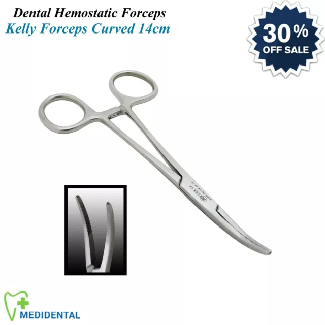 Dentistes Chirurgical Hémostatique KELLY Forceps Courbé 14cm Outils New