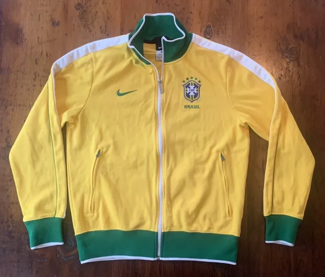 Brazil Jacket Black Full Zip Football Soccer Mens Track Nike Size