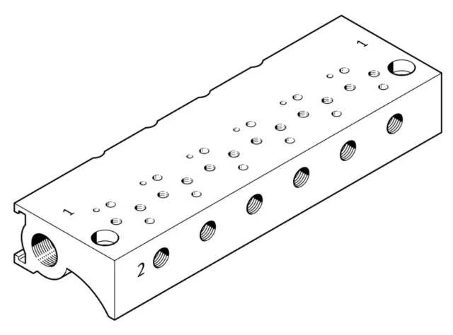 FESTO MHA1-P4-2-M3 197208 Manifold New✦Kd 2